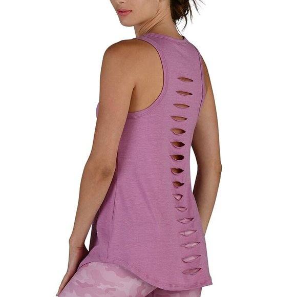 Glyder Tops - Orchid Slash Racerback Breast Cancer Research Tank